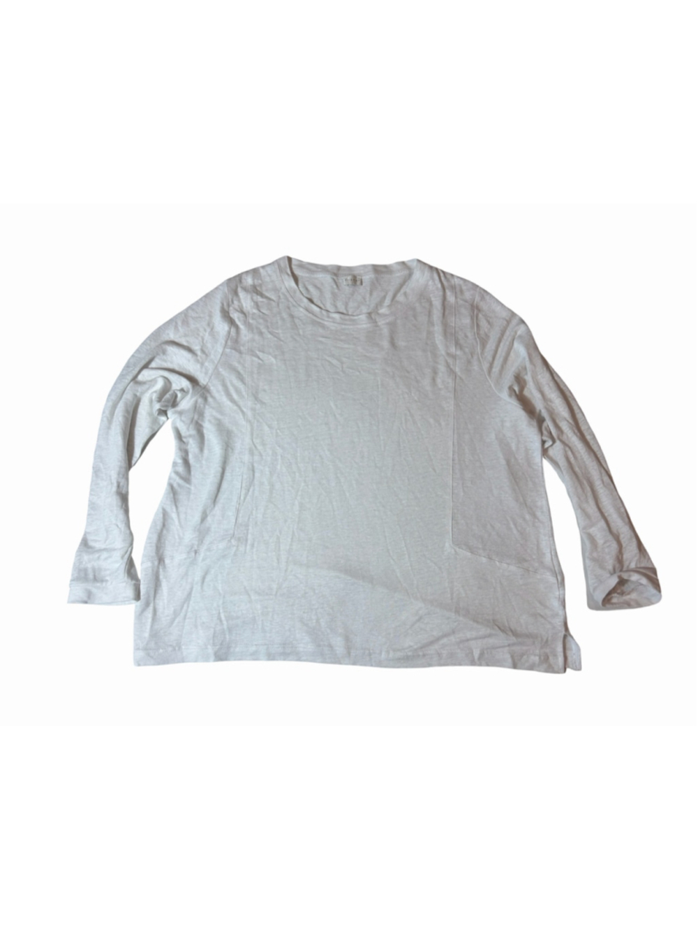 Poetry 100% Linen Oversized Long Sleeve Tunic Top White US 16